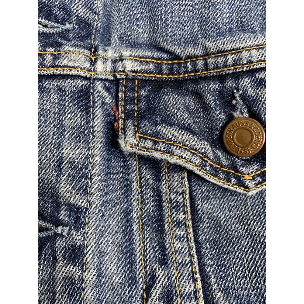 Levis Jacket Womens Size Small Vintage Distressed‎ Vintage IRREGULAR Stamped - Picture 13 of 14
